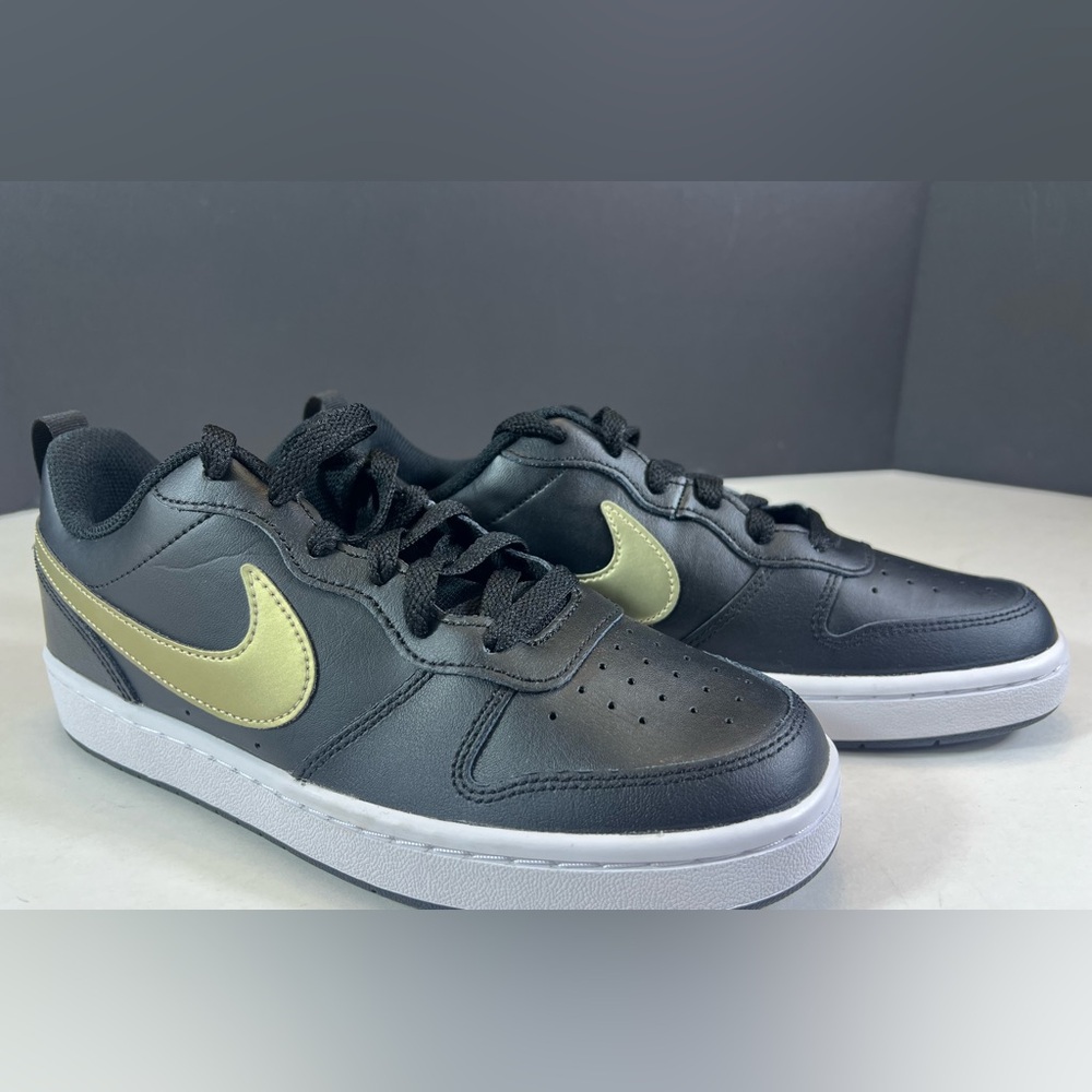 🆕Nike Court Borough Low 2 in Black Gold Size:6.5Y - Brand New No Box - Picture 6 of 13